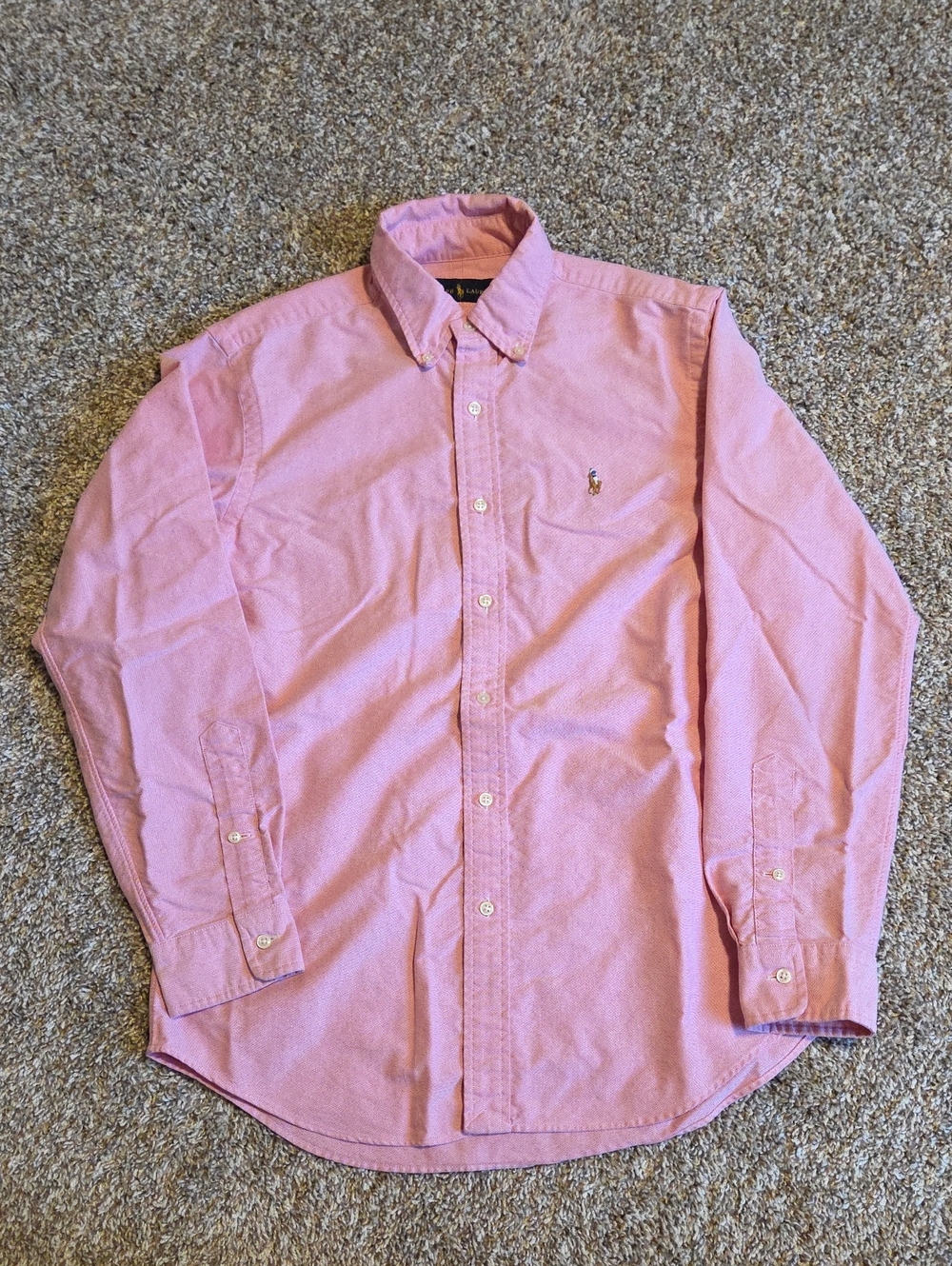 RALPH LAUREN Light Pink Oxford Button-Down Shirt